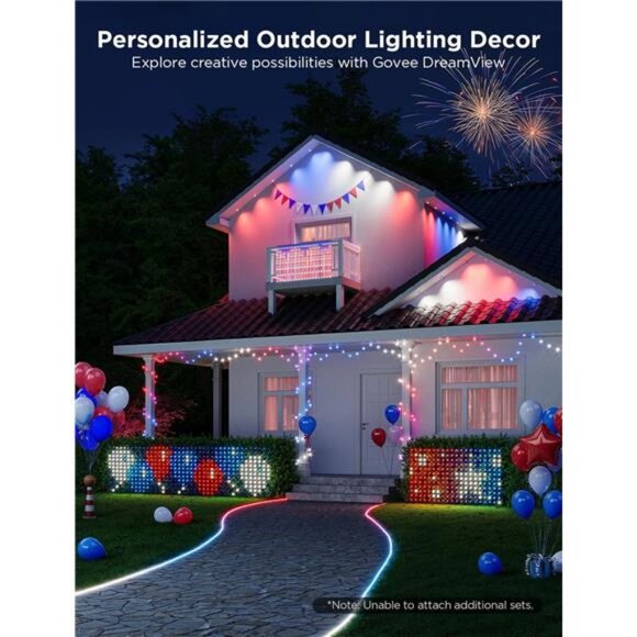 Outdoor Net Lights, 2.8 × 9.4ft with RGBIC and DIY Functions, 480 LEDs - Picture 2 of 7